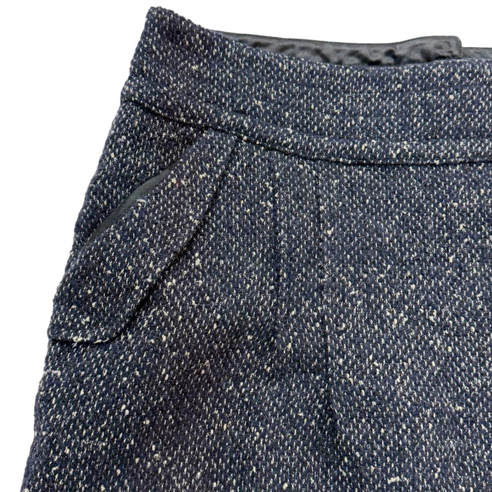 Cabi Women's 6 Navy Blue Wool Blend Tweed Pencil Skirt Lined Career Work - Picture 3 of 11